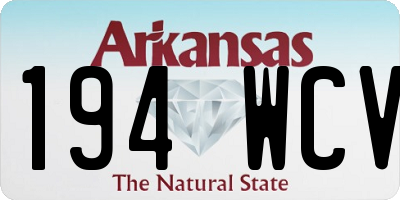 AR license plate 194WCV