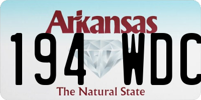 AR license plate 194WDC