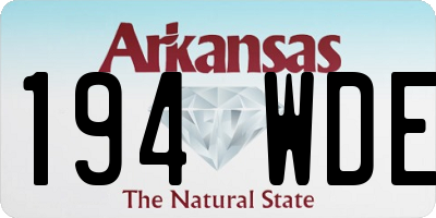 AR license plate 194WDE