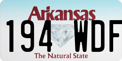 AR license plate 194WDF