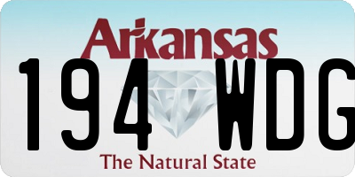 AR license plate 194WDG