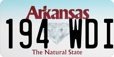 AR license plate 194WDI