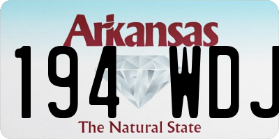 AR license plate 194WDJ