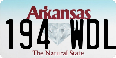 AR license plate 194WDL