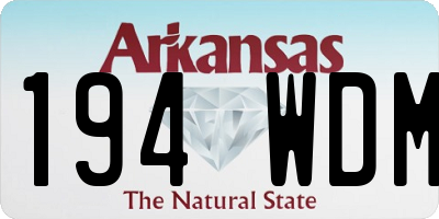 AR license plate 194WDM