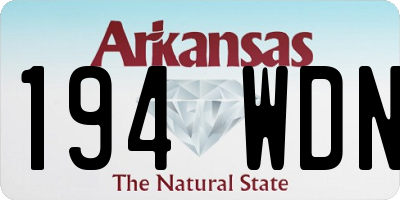 AR license plate 194WDN
