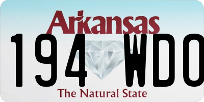AR license plate 194WDO