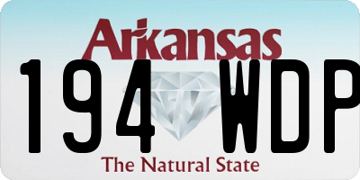AR license plate 194WDP