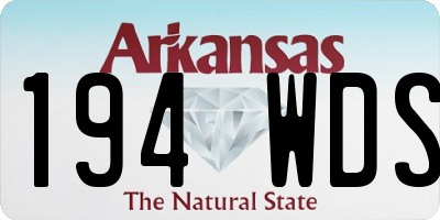 AR license plate 194WDS