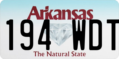 AR license plate 194WDT
