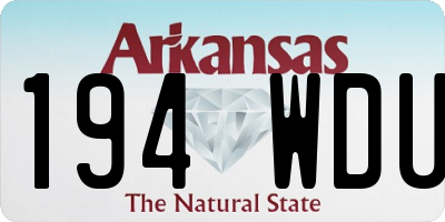 AR license plate 194WDU