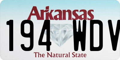 AR license plate 194WDV