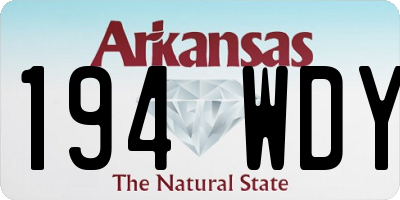 AR license plate 194WDY