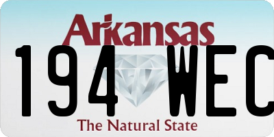 AR license plate 194WEC