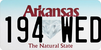 AR license plate 194WED