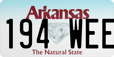 AR license plate 194WEE