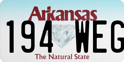 AR license plate 194WEG