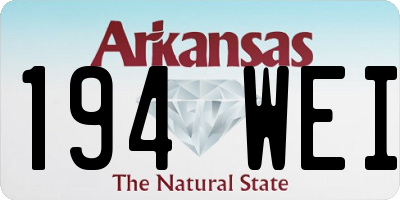 AR license plate 194WEI