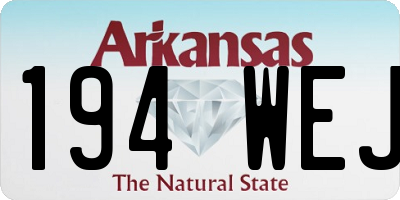 AR license plate 194WEJ