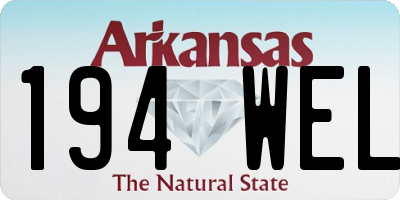 AR license plate 194WEL