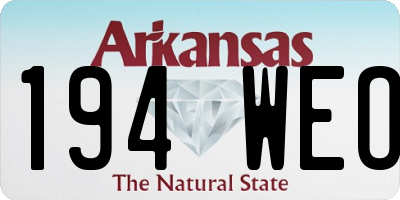 AR license plate 194WEO