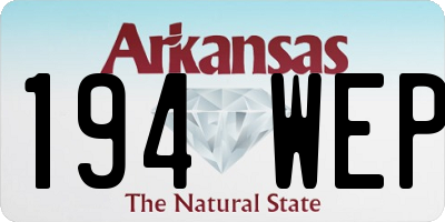 AR license plate 194WEP