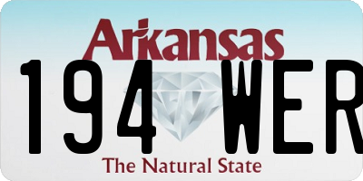 AR license plate 194WER