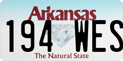 AR license plate 194WES