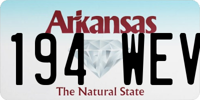 AR license plate 194WEV