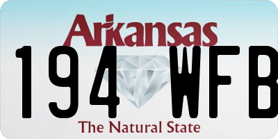 AR license plate 194WFB