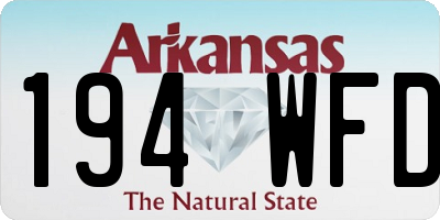 AR license plate 194WFD