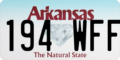 AR license plate 194WFF