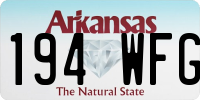 AR license plate 194WFG