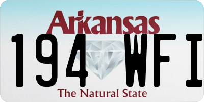 AR license plate 194WFI