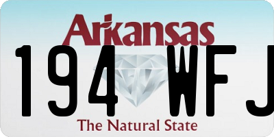 AR license plate 194WFJ