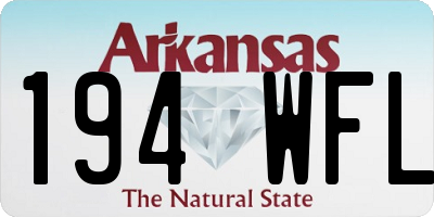 AR license plate 194WFL