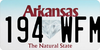 AR license plate 194WFM