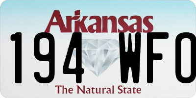 AR license plate 194WFO