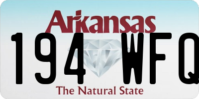 AR license plate 194WFQ