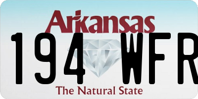 AR license plate 194WFR