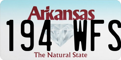 AR license plate 194WFS