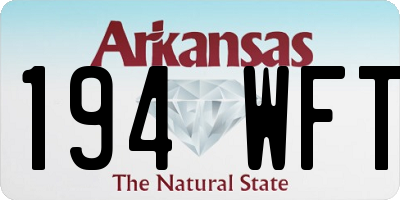 AR license plate 194WFT