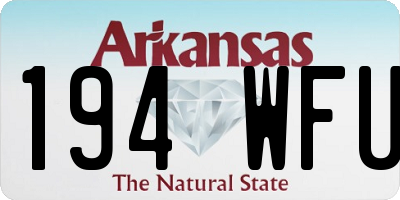 AR license plate 194WFU