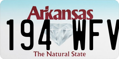 AR license plate 194WFV