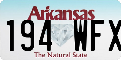 AR license plate 194WFX