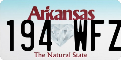 AR license plate 194WFZ