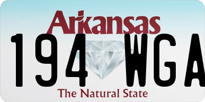 AR license plate 194WGA