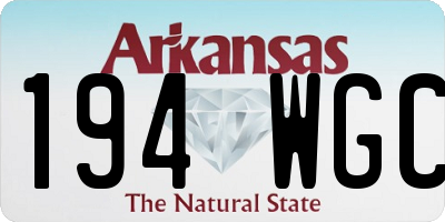 AR license plate 194WGC