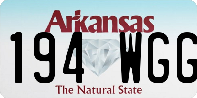 AR license plate 194WGG