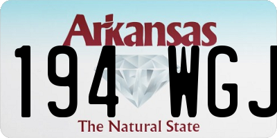 AR license plate 194WGJ
